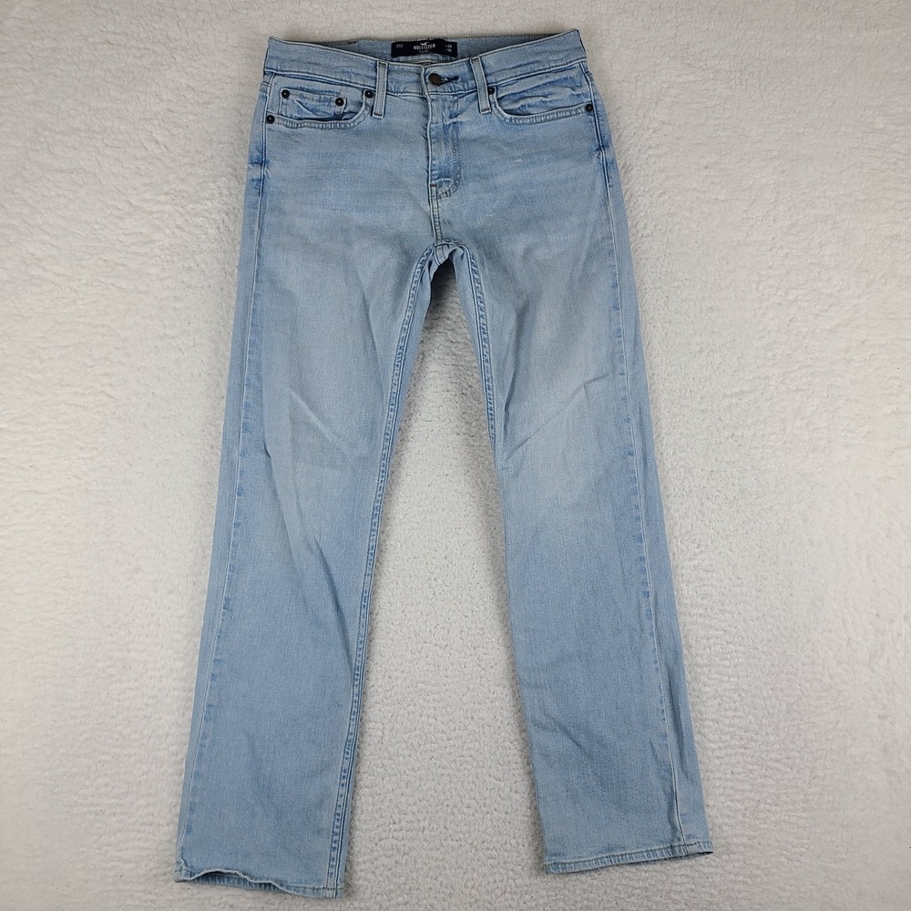 Hollister Jeans‎ Mens 28x30 Blue Straight Epic Flex Light Wash Denim *